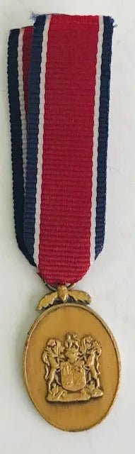 South Africa (SADF) John Chard Medal Large Coat of Arms Miniature - Bateleur Militaria