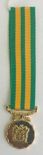 South Africa (SADF) Good Service Medal Gold (30 - years) Miniature - Bateleur Militaria