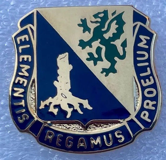 US Army Chemical Corps Regimental DUI Hallmarked - Bateleur Militaria