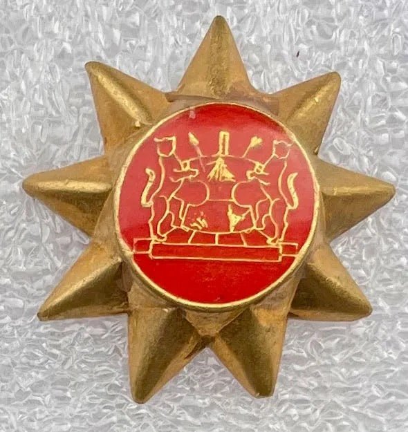 South Africa (Homeland) Officer 9-Point Star Rank Insignia Gilt Full Size