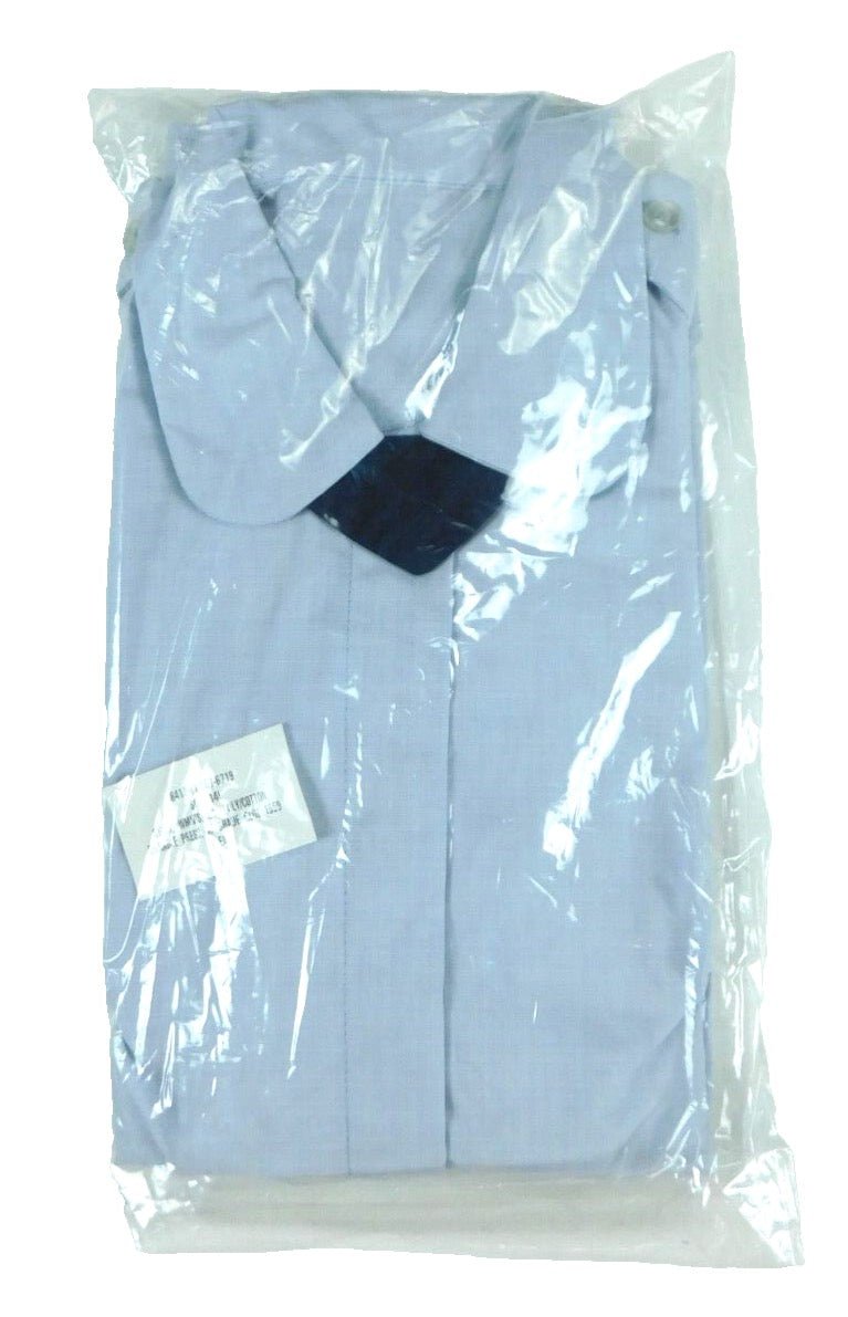 US Air Force Shirt 12R Dress Blue Poly/Cotton Women's Long Sleeve w/ Neck Tab - Bateleur Militaria
